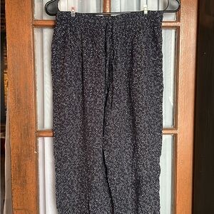 Uniqlo Black Pants with White Dot Pattern